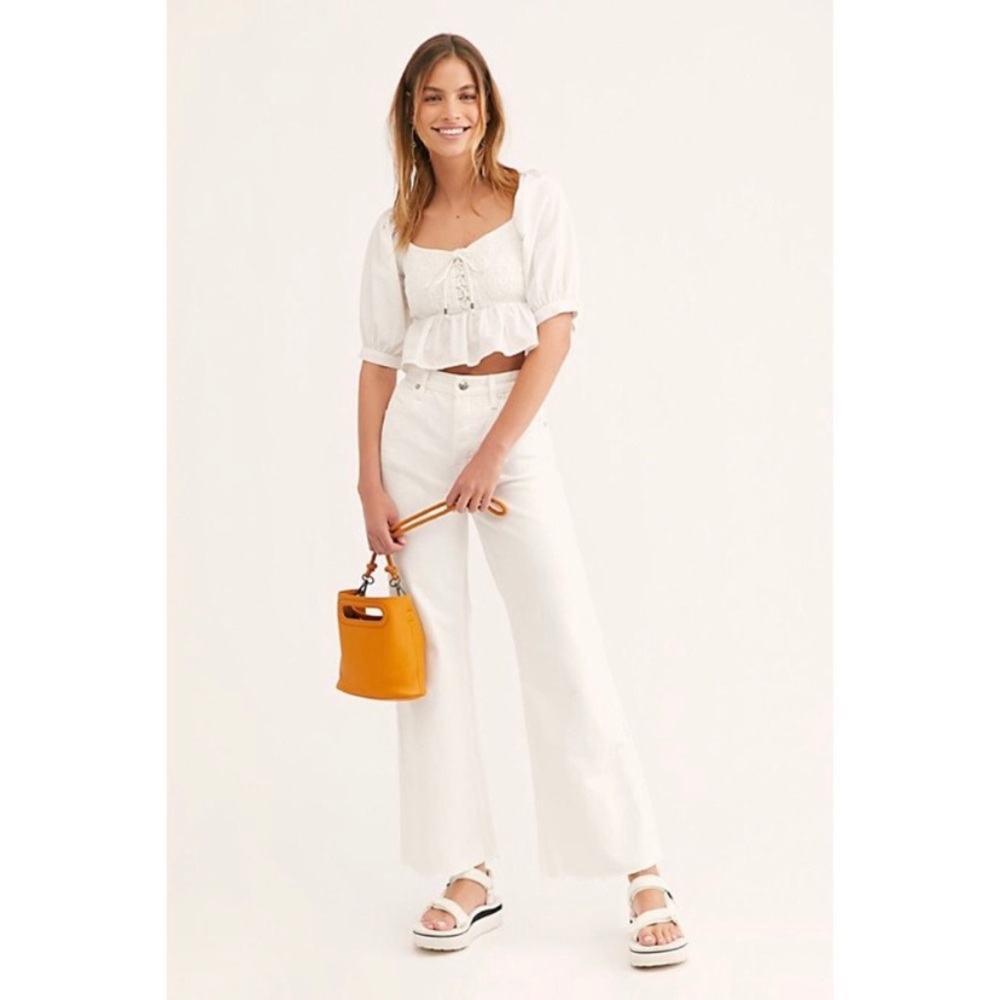 Free People High Rise Straight Flare Jeans